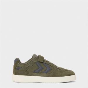Hummel Маратонки Hummel Kids' Power Suede Low-Top Trainers - Dusty Olive