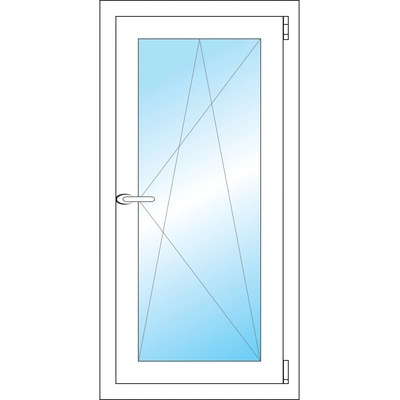 Okna Hned Plastové okno 500 x 1000 mm bílé otevíravé a sklopné pravé