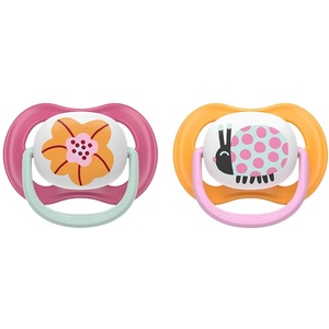 Philips Залъгалки Philips Avent - Ultra Air, 6-18 м, с кутийка, 2 броя, розово цвете/оранжева калинка (SCF080/27) - ozone