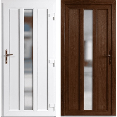 OknaDvereNaMiru.cz Vchodové plastové dveře Magnus zlatý dub / bílá pravé otevírání dovnitř 98 x 198 cm – Hledejceny.cz