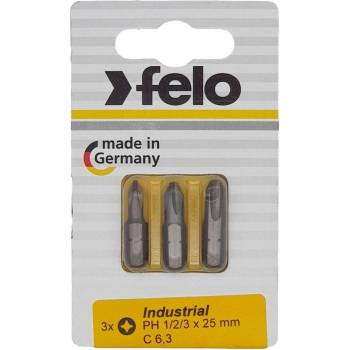 Felo Комплект битове Felo 022 - PH1x25 mm, PH2x25 mm, PH3x25 mm, 3 бр (022 931 16)