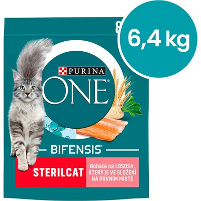 Purina ONE Bifensis sterilcat losos a pšenice 8 x 0,8 kg