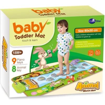 Raya Toys Музикално бебешко килимче Raya Toys - Пиано с животни (503123370)
