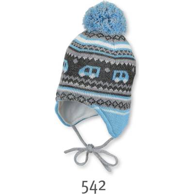 Sterntaler Зимна бебешка шапка с помпон за момче, Sterntaler