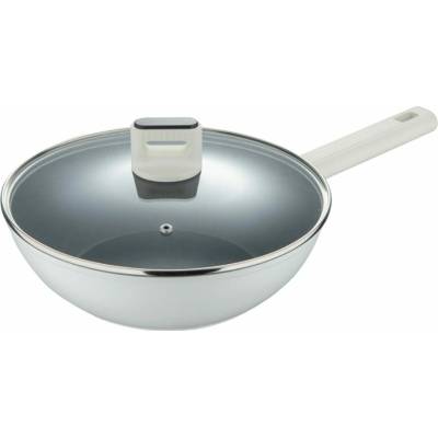 Bergner Pánev WOK s poklicí s nepřilnavým povrchem LINES 28 cm BG-57098-GY