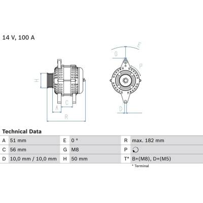 Generátor BOSCH 0 986 043 680