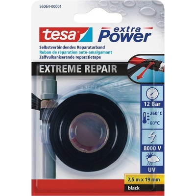 Tesa EXTREME REPAIR inštalačné izolačná páska Extra Power 2,5 m x 19 mm čierna