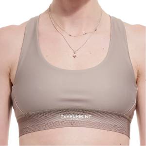 PEPPERMINT Дамски спортен сутиен PEPPERMINT Women's Signature Sports Bra - Sahara - размер L (114-3733-0914)