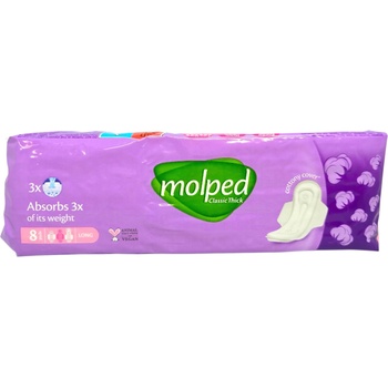 Molped classic thick, дамски превръзки, Дълги, 8 бр