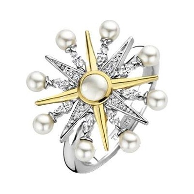 Ti Sento Сребърен дамски пръстен с перла и седеф Ti Sento 12301YP (12301YP)