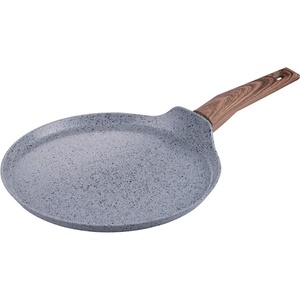 Galileo Тиган за палачинки Galileo Carrara SChef 2191315, 28 см, 5 слоя, Керамично покритие, Без PFAS и PTFE, Индукция, Светъл гранит/кафяв (2191315)
