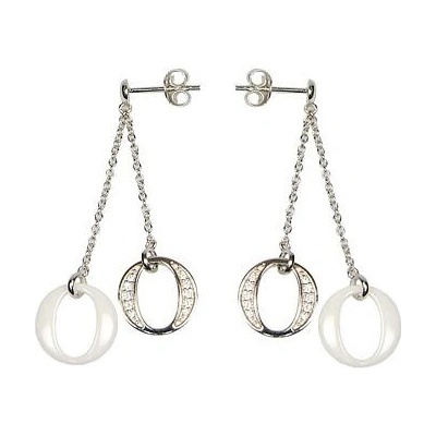 Infinitysilver stříbrné náušnice s keramickými oválky EC010