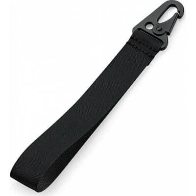 Šňůrka na krk BagBase s kovovou karabinou Černá 2,5 x 20,5 cm BG100