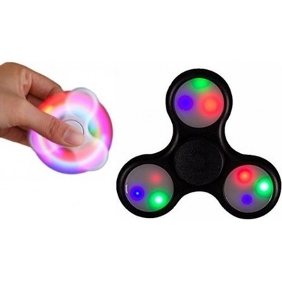 Svítící fidget spinner růžový