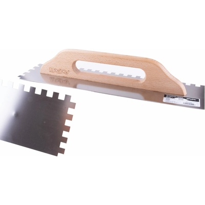 MasiPro hladítko zubaté nerezové 480*130mm, zub 12mm 101429