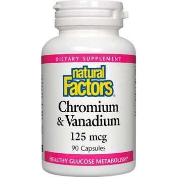 Image 1 of Natural Factors Chromium and Vanadium 125 mcg [90 капсули]