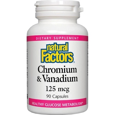 Natural Factors Chromium and Vanadium 125 mcg [90 капсули]