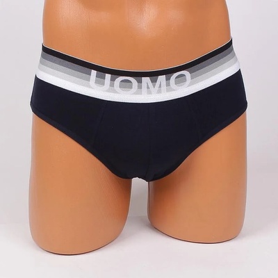 Тъмносин мъжки слип с външен ластик