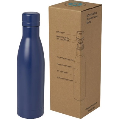 Vasa měděná vakuově izolovaná láhev z recyklované nerezové oceli Modrá 500 ml