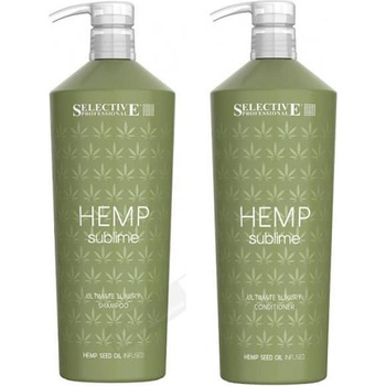 Selective Professional Хидратиращ комплект шампоан и балсам с конопено масло Selective Professional Hemp Sublime