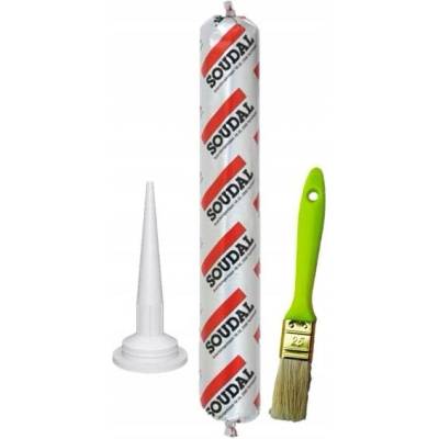 SOUDAL SWS SOUDATIGHT HYBRID tekutá membrána ŠEDÁ 600ml + aplikátor + štětec