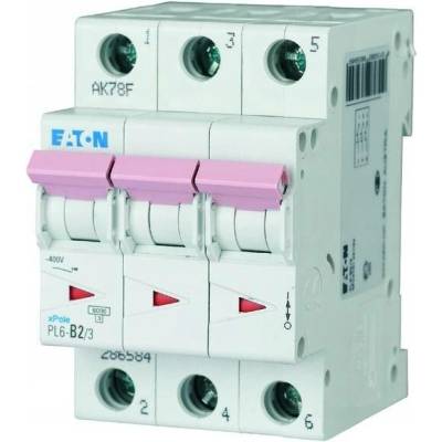 EATON 286601 PL6-C16/3 Jistič 6kA In=16A charakteristika C 3-pól. PL6