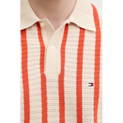 Tommy Hilfiger тениска с яка мъжка от памук (MW0MW42770)