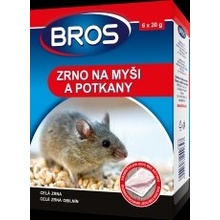 Rodenticid BROS zrno na myši a potkany 6x20g