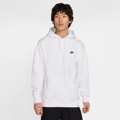 Nike Мъжки суичър Nike Sportswear Club Fleece Pullover Hoodie Mens - White/Black