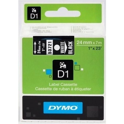 DYMO páska D1 24 mm x 7 m biela na čiernej S0721010
