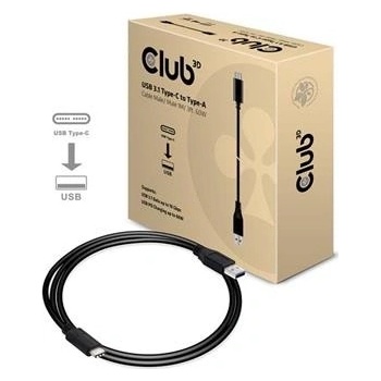Club3D CAC-1523 USB 3.1 Type c (10Gbps) to Type A Male/Male , 1m