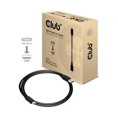 Club3D CAC-1523 USB 3.1 Type c (10Gbps) to Type A Male/Male , 1m