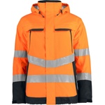 ProJob HI-VIS 6441 PADDED JACKET/Унисекс светлоотразително подплатено яке - hv оранжево/черно S (646441zw101)