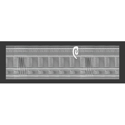 Záclonová řasící páska, stuha 13.85.000.2, multifunkční 4 v 1 (Ikea háčky), řasení univerzální a 1:2, průhledná, šířka 8,5cm (v metráži) – Zboží Dáma