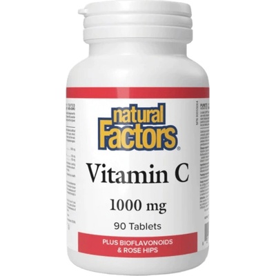 Natural Factors Vitamin C Plus Bioflavonoids and Rosehips 1000 mg, 90 Tablets