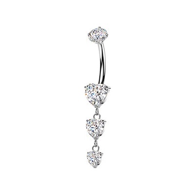 Šperky4U Visací piercing do pupíku TITAN TIT1736