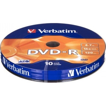 Verbatim DVD-R 4,7GB 16x, bulk box, 10ks (43729)