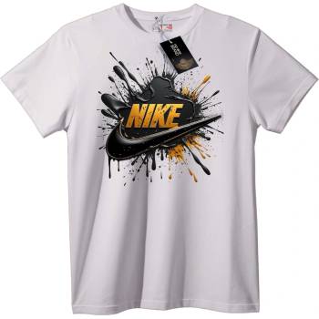 NOONEBRAND Nike Златен Свуш Черна Тениска - 2XL, Black
