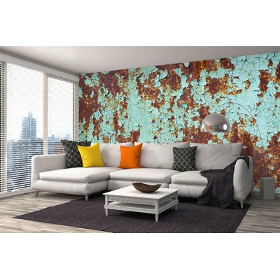 DIMEX ART Самозалепваща се флизелинова фототапета ръжда върху стар цветен метал 375 x 250 см