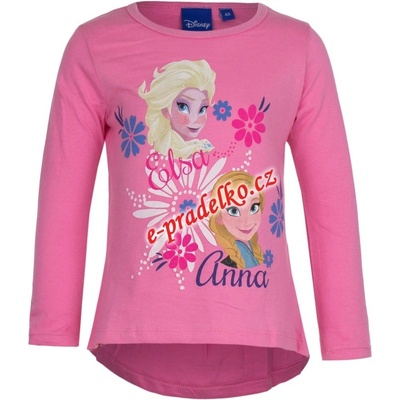 dívčí tričko disney frozen Anna a Elsa růžová