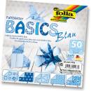 Folia 464/1010 Origami papír Basics 80 g/m2 10 x 10 cm 50 archů modrý