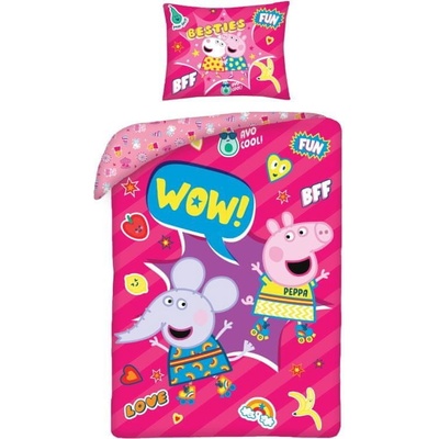 Halantex Obliečky Peppa Pig wow Bavlna 140x200 70x90