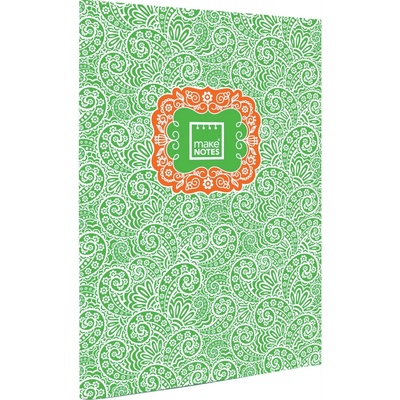 MAKENOTES Sešit A4 PAISLEY ONE zelený