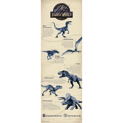 Plagát, Obraz - Jurassic World, 53 × 158 cm