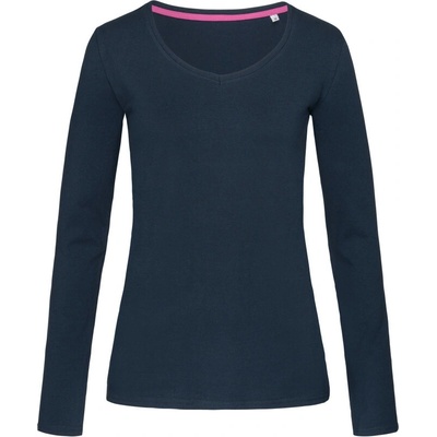 Stedman Tričko V-Neck T Claire LSL dlouhý rukáv dámské COT-059720k4601 Růžová