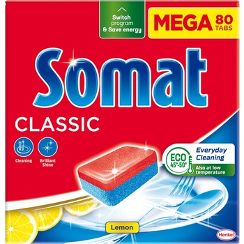 Somat Classic Power Lemon tablety do automatické myčky na nádobí 80 ks 1328g