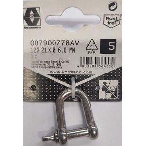Vorman СКОБА-ШЕГЕЛ НЕРЪЖ СТОМАНА vrn 6mm 21/12 (4003984664530)