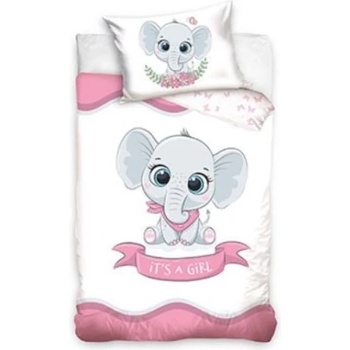 Sonne Бебешки спален комплект Little Elephant Pink - 2 части (PAT3332)