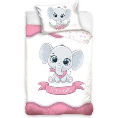 Sonne Бебешки спален комплект Little Elephant Pink - 2 части (PAT3332)