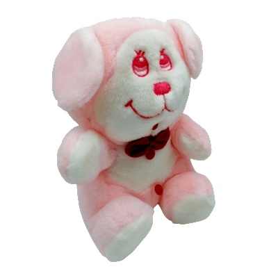 Мече плюшено розово с папионка 26см